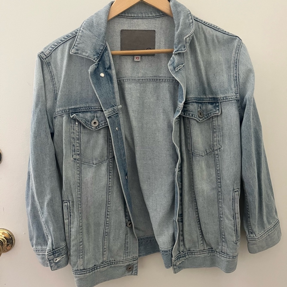 AG Adriano Goldschmied The Robyn Denim Jacket Cropped Woman XSMALL  light Wash
